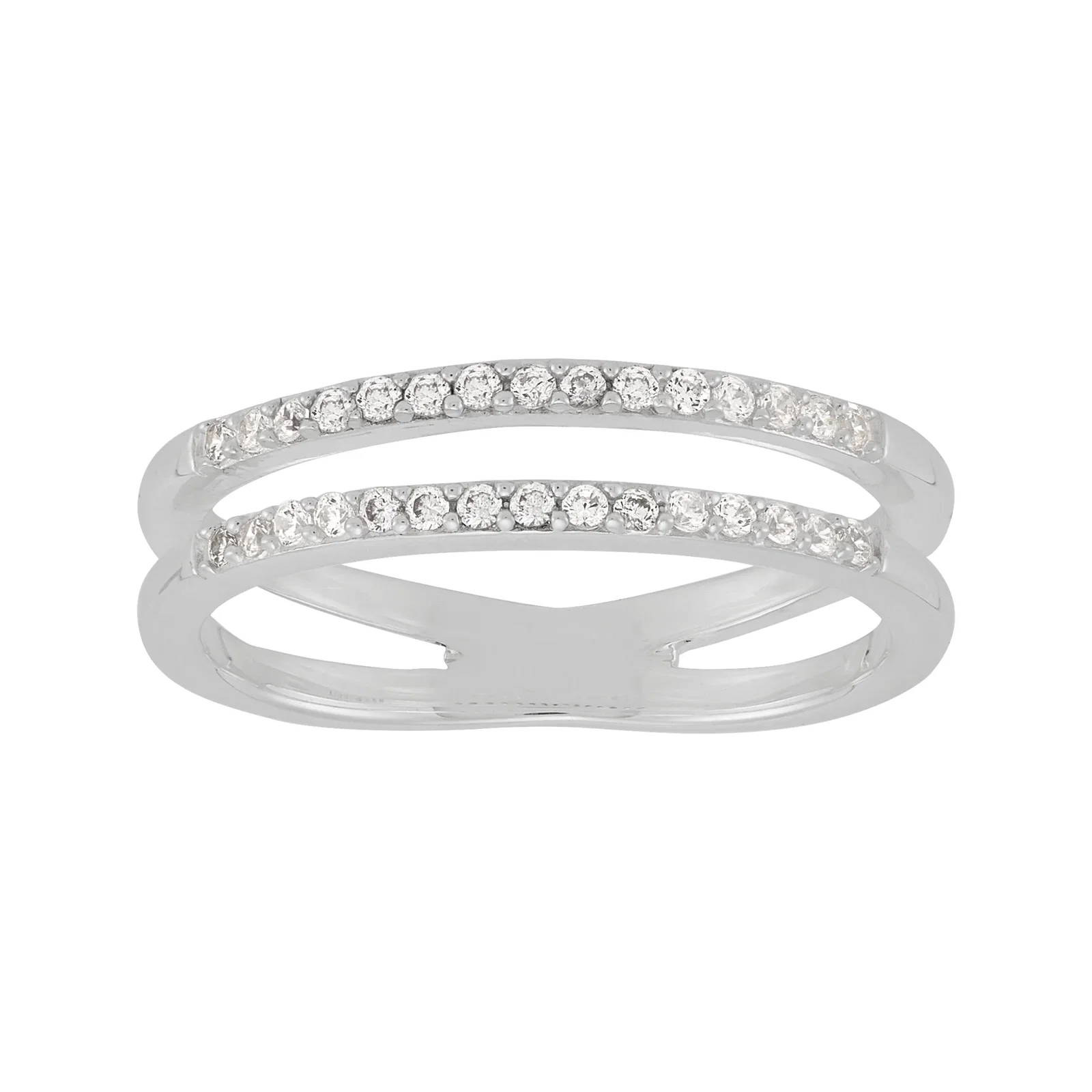 Dazzling Duo Ring, White Cubic Zirconia