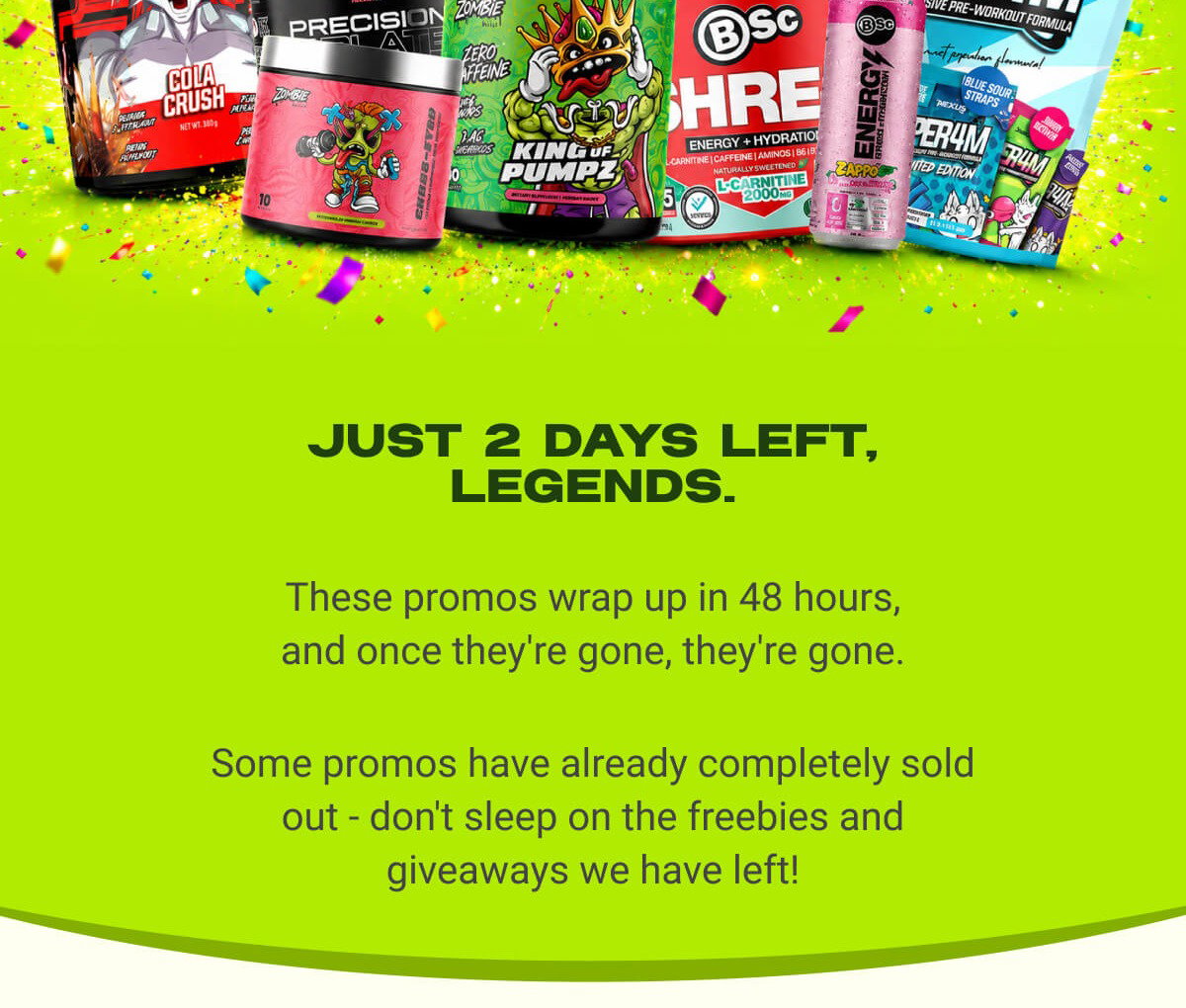 PROMOS ARE ABOUT TO END.