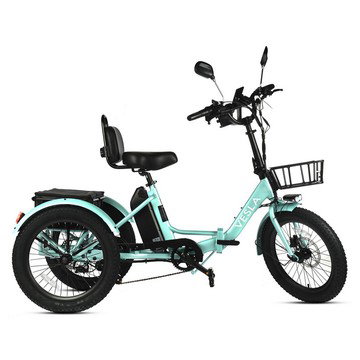 Vesla Folding E-Trike w/RunFlat Tires & Accessories