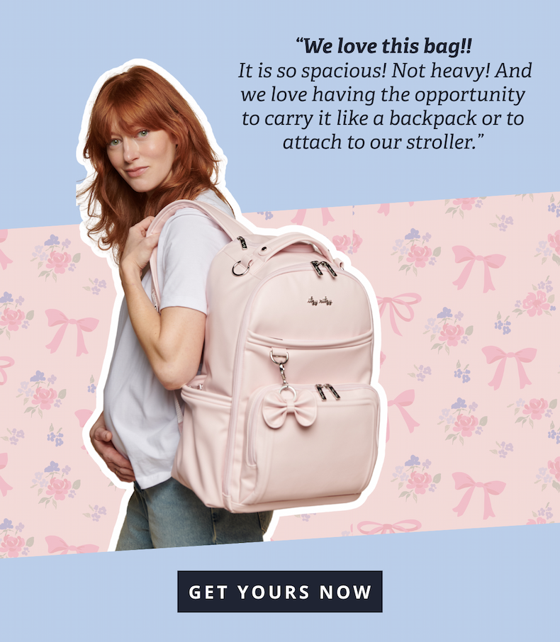 “We love this bag!!  It is so spacious! Not heavy! And we love having the opportunity to carry it like a backpack or to attach to our stroller.”