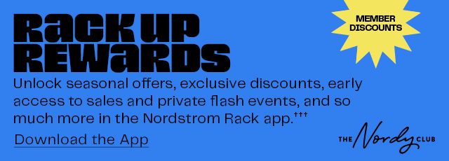 Nordy Club member discounts with Rack Up Rewards.