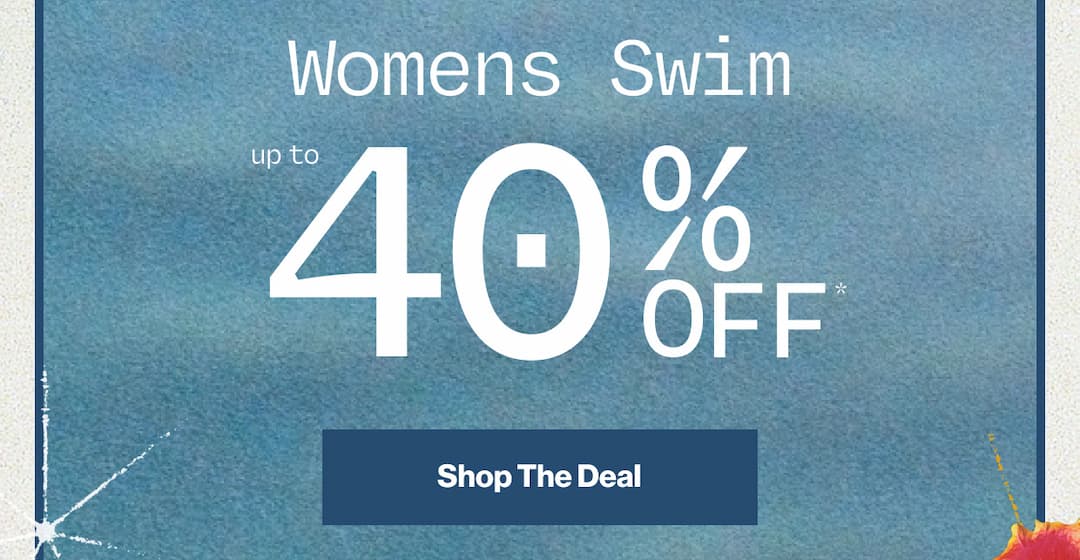 Save up to 40% Off Women's Swim