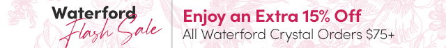 Waterford Crystal | Extra 15% Off All Waterford Crystal Orders $75+