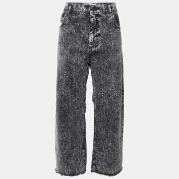 Grey Washed Denim Straight Fit