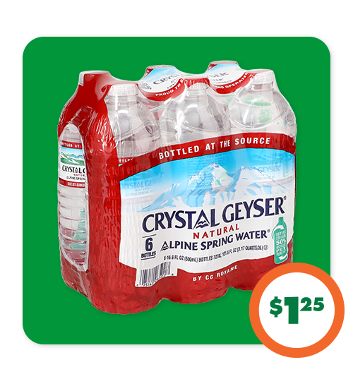 $1.25 6-pk. Spring Water