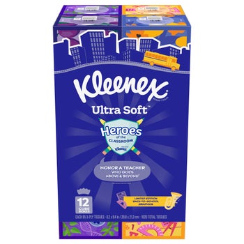 Kleenex Ultra Soft Facial Tissue, 3-Ply, 85-count, 12-pack