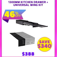 1300mm Kitchen Drawer + Universal Wing Kit