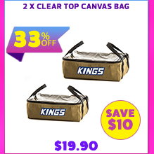 2 x Clear Top Canvas Bag