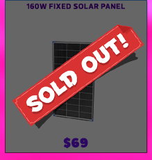 160W Fixed Solar Panel - Sold Out