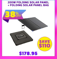 200W Folding Solar Panel + Folding Solar Panel Bag