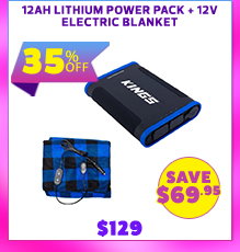12ah Lithium Power Pack + 12V Electric Blanket