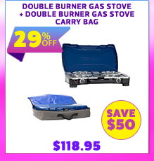 Double Burner Gas Stove + Double Burner Gas Stove Carry Bag