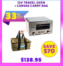 12v Travel Oven + Canvas Carry Bag