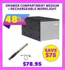 Drawer Compartment Medium + Rechargeable Lithium LED Worklight