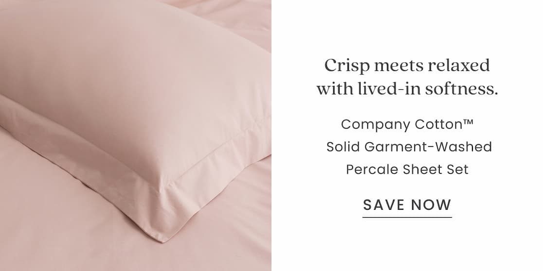 Solid Garment Washed Percale Sheet Set