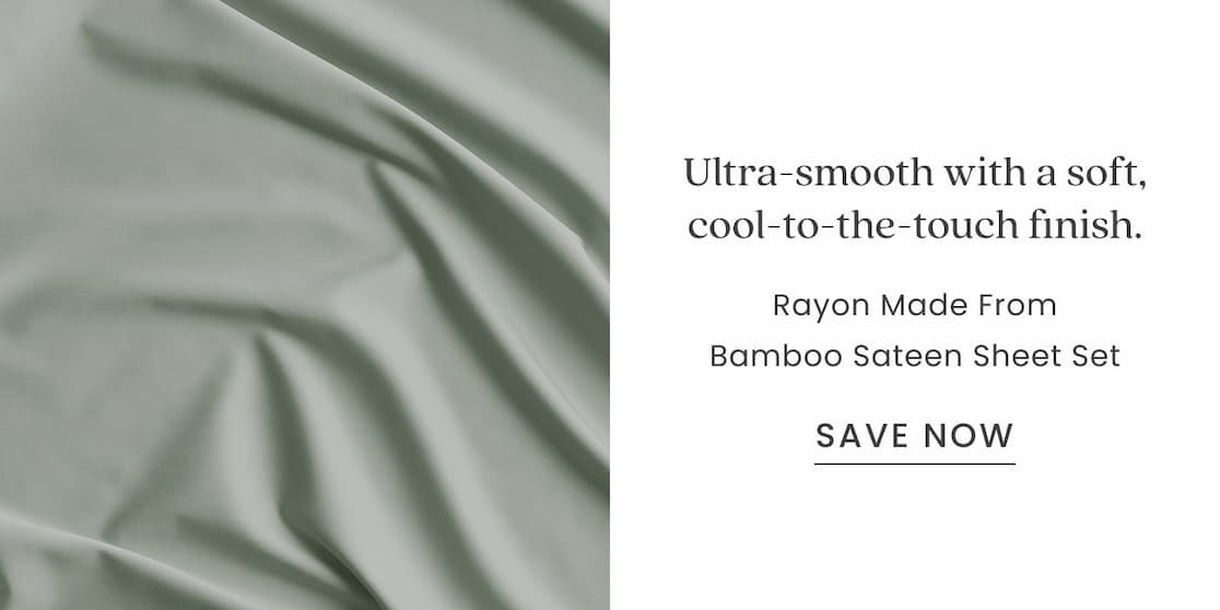 Classic Smooth Rayon Made From Bamboo Sateen Bed Sheet Set 