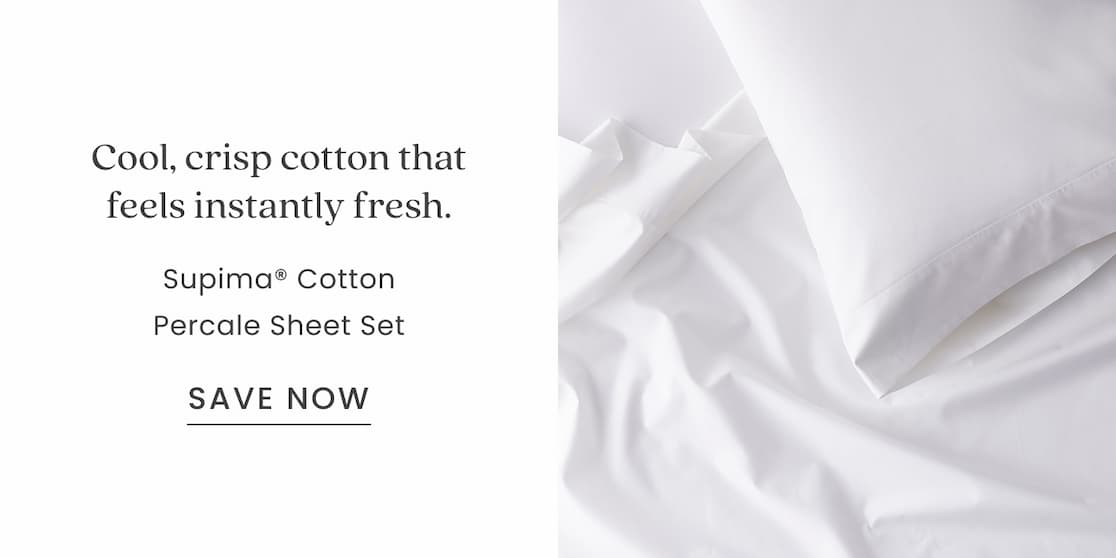 Premium Cool Supima Cotton Percale Deep Pocket Bed Sheet Set