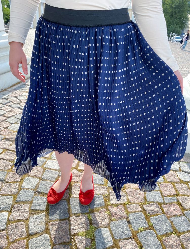Laalaair wearing Pleated Chiffon Plisse