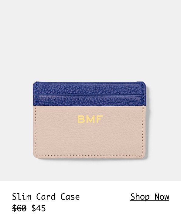 Shop the Slim Card Case in Sand/Regatta Blue for $15 off >