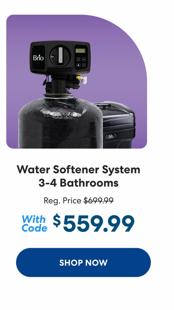 Whole House Water Softener System - 3-4 Bathrooms - 48,000 Grain