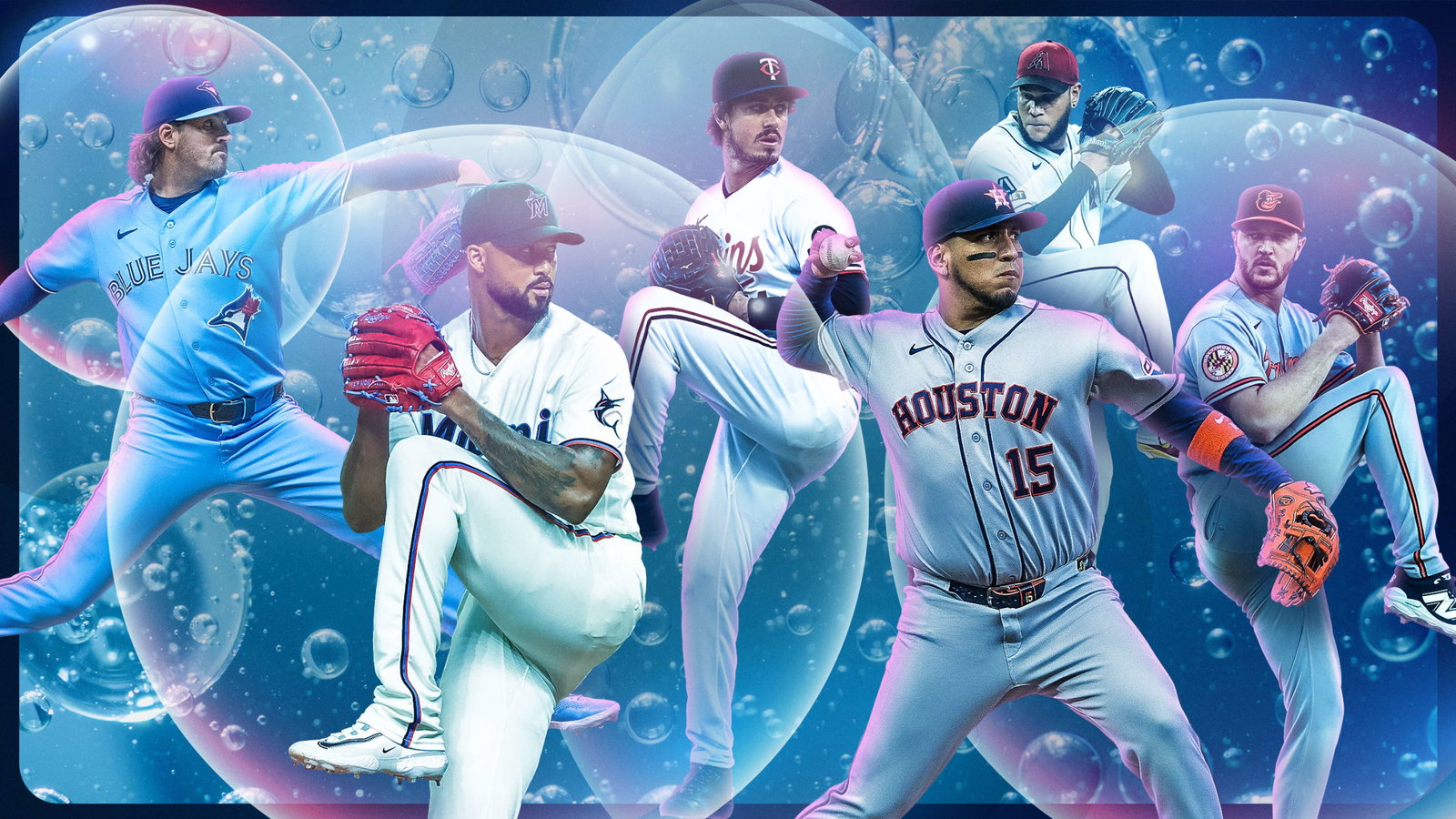 Kevin Gausman, Sandy Alcantara, Joe Ryan, Isaac Paredes, Eduardo Rodriguez and Trevor Rogers
