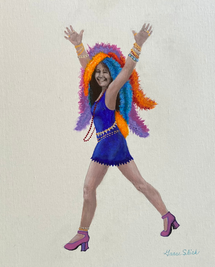 Janis Joplin painting by Grace Slick