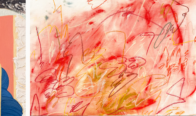 Abstract red and golden hues