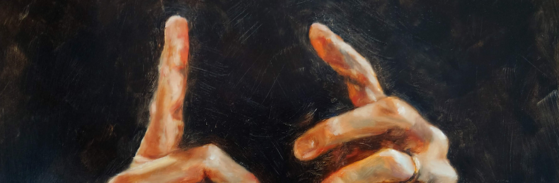 Realistic hand painting