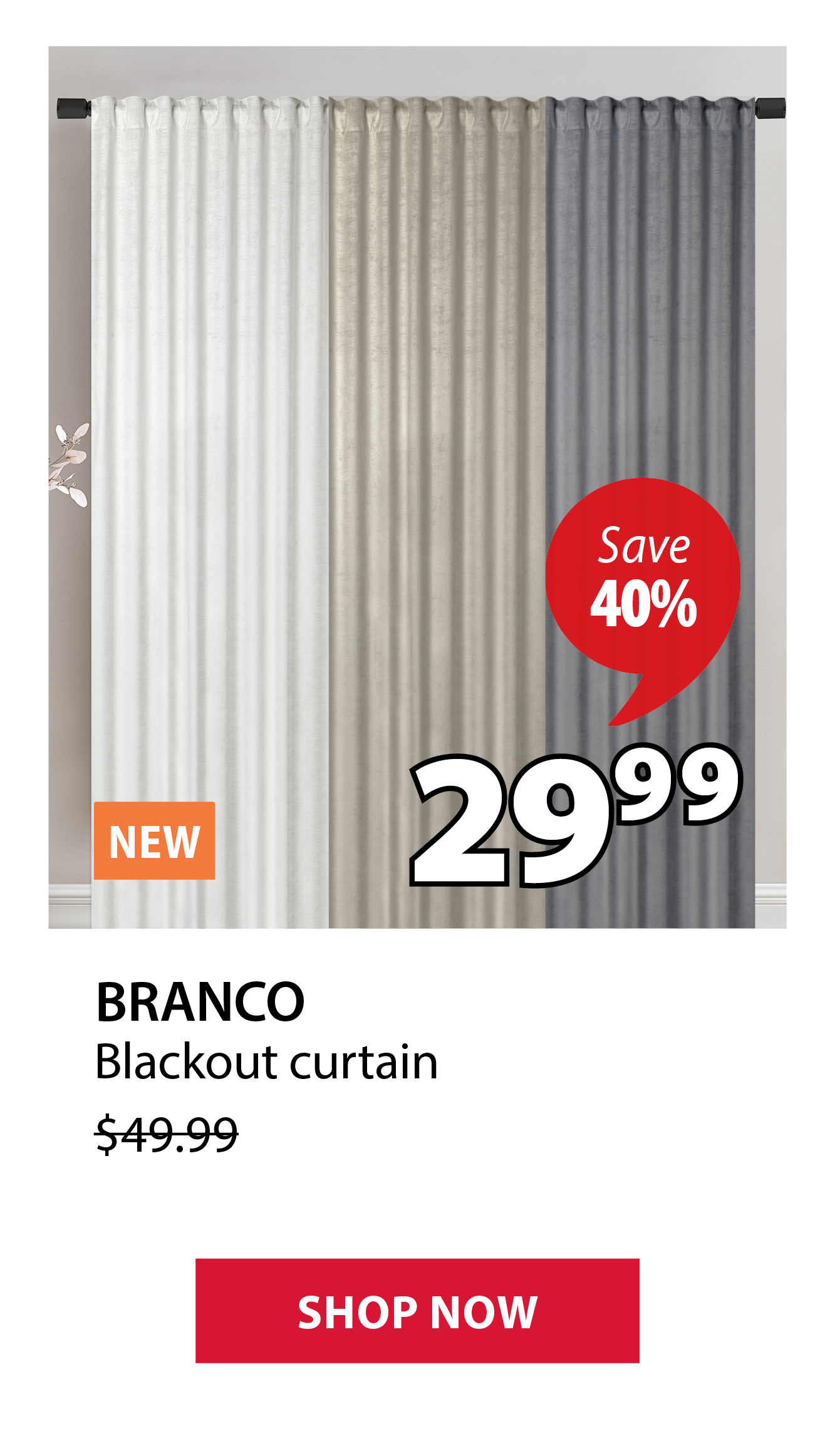 BRANCO Blackout curtain | Save 40%