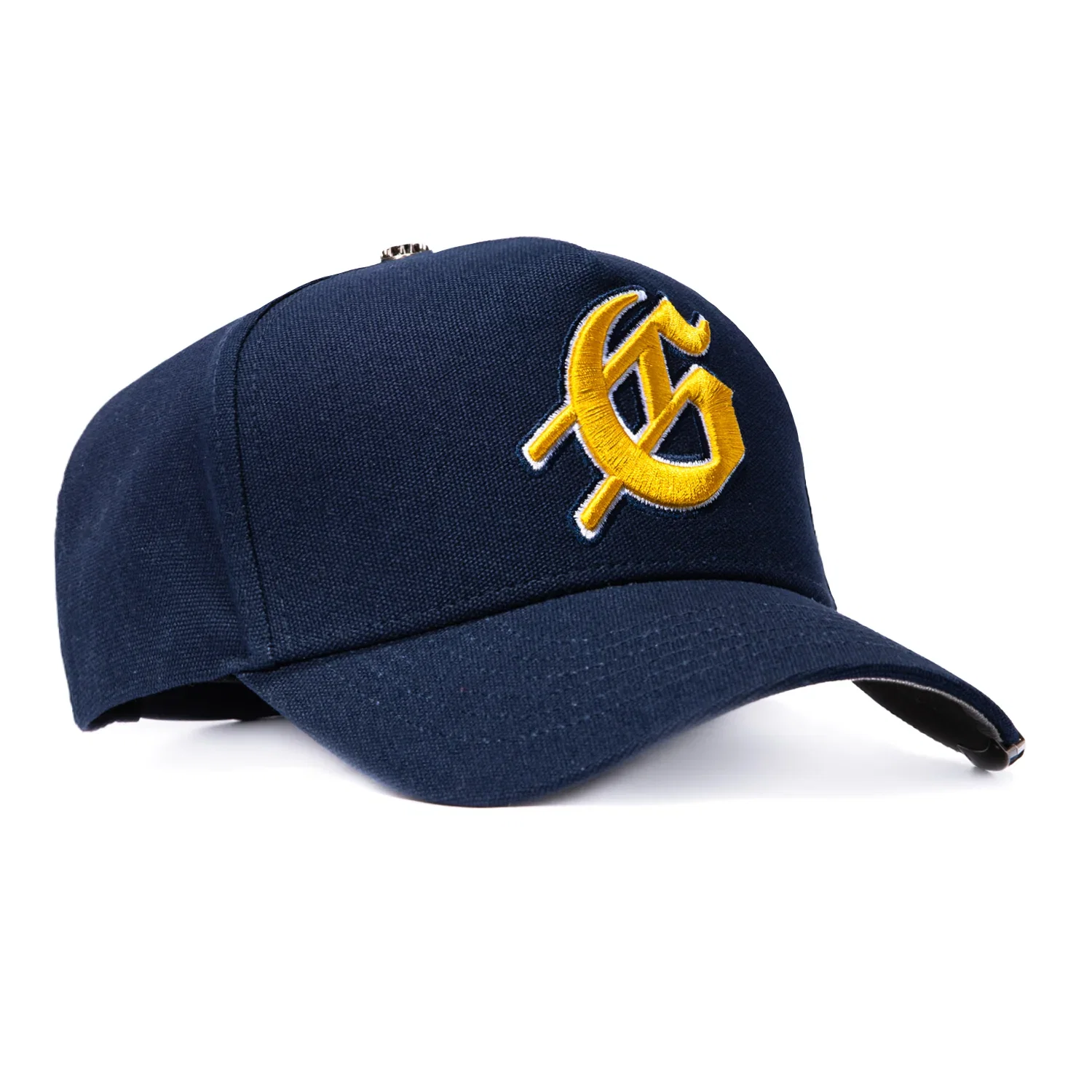 Image of Godspeed G Logo Trucker Snapback Hat - Navy, Yellow