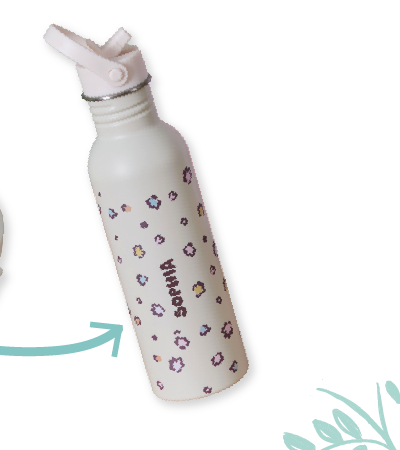 Personalised Leopard Print Large Bottle