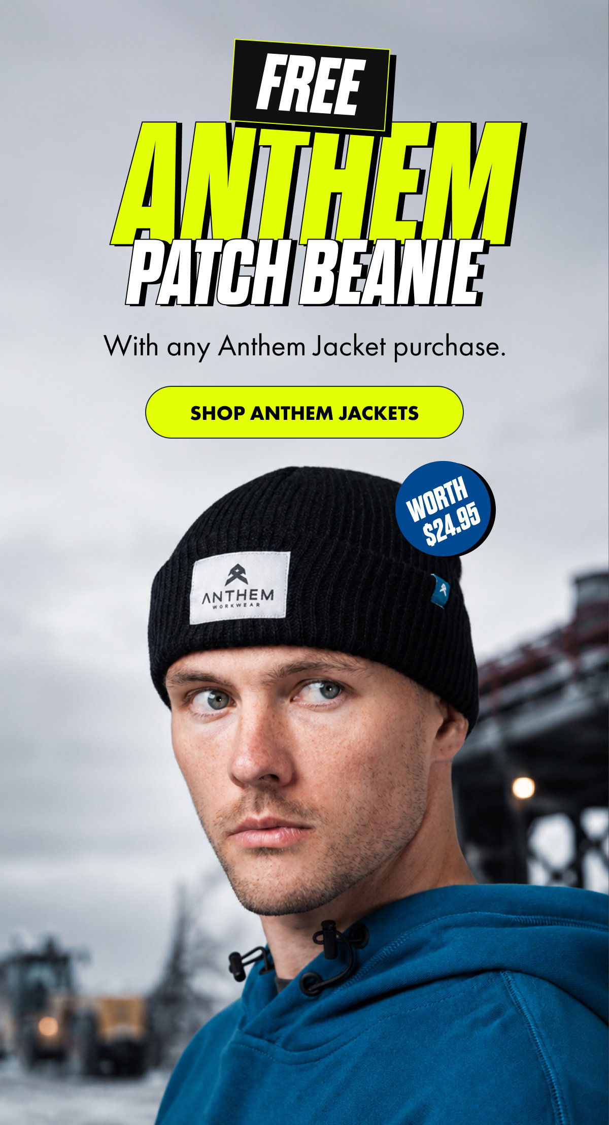 FREE ANTHEM PATCH BEANIE | SHOP ANTHEM JACKETS