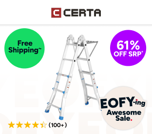 Certa 2.8m Multipurpose Telescopic Foldable Ladder with Platform Product Image