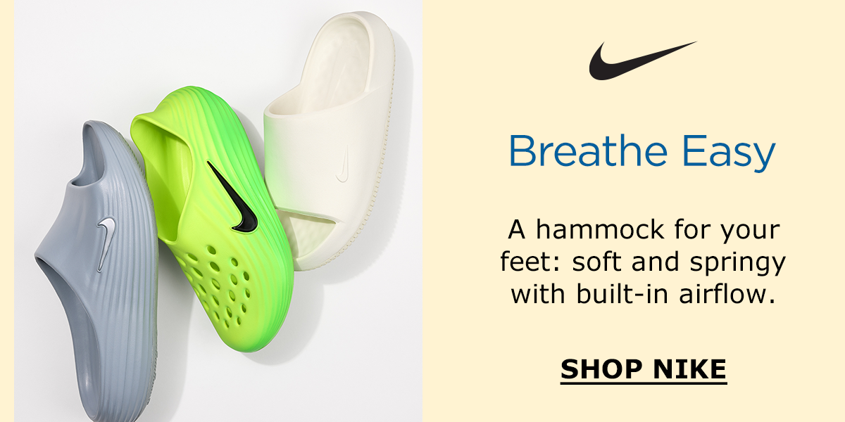 Nike | Breath Easy | A hammock for your feet: soft and springy with built-in airflow. | SHOP NIKE