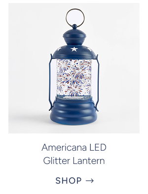 Americana LED Glitter Lantern