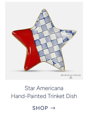 Star Americana Hand-Painted Trinket Dish