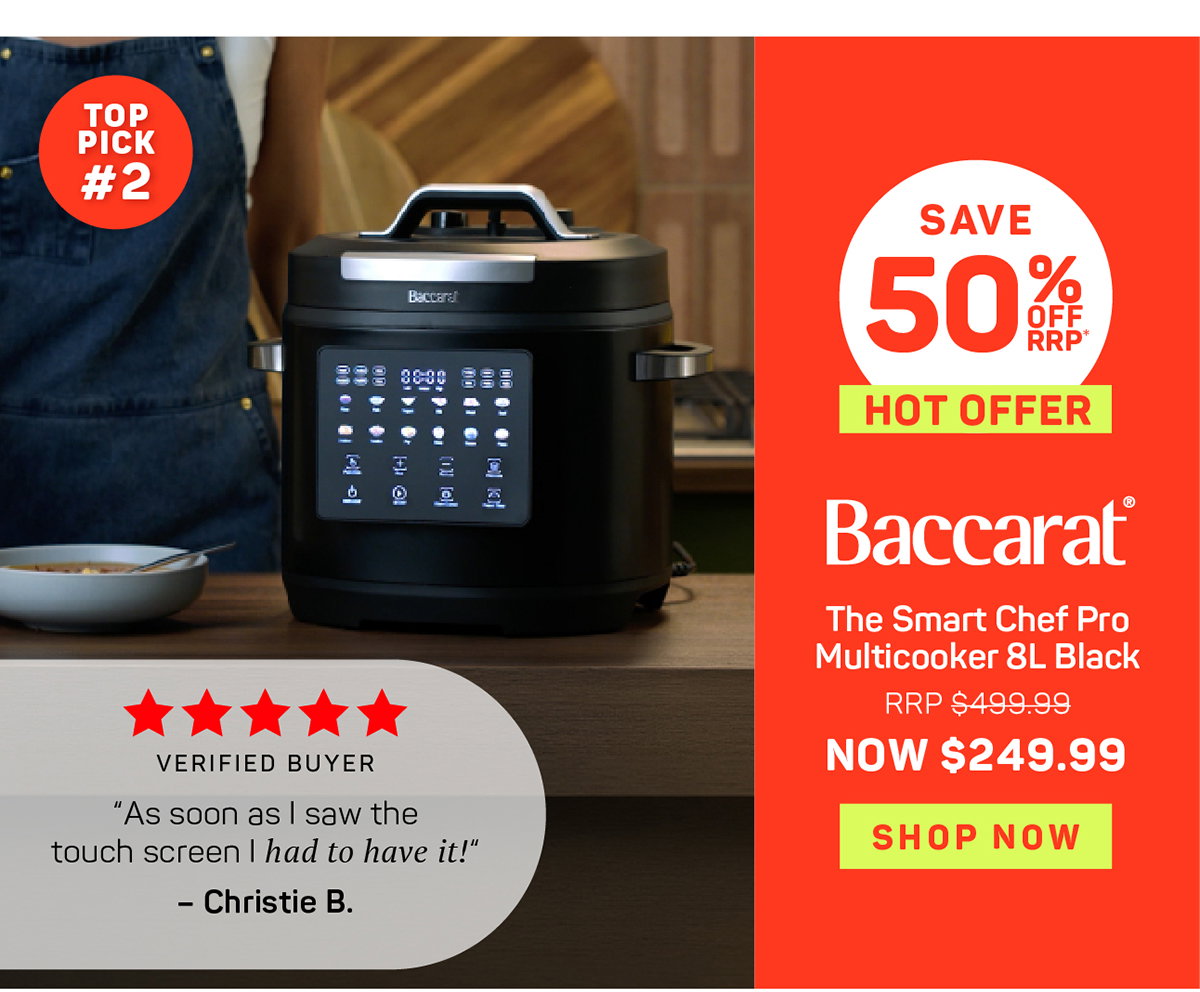 Baccarat The Smart Chef Pro Multicooker 8L Black
