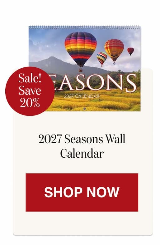 2027 Seasons Wall Calendar [Click here to Shop Now]
