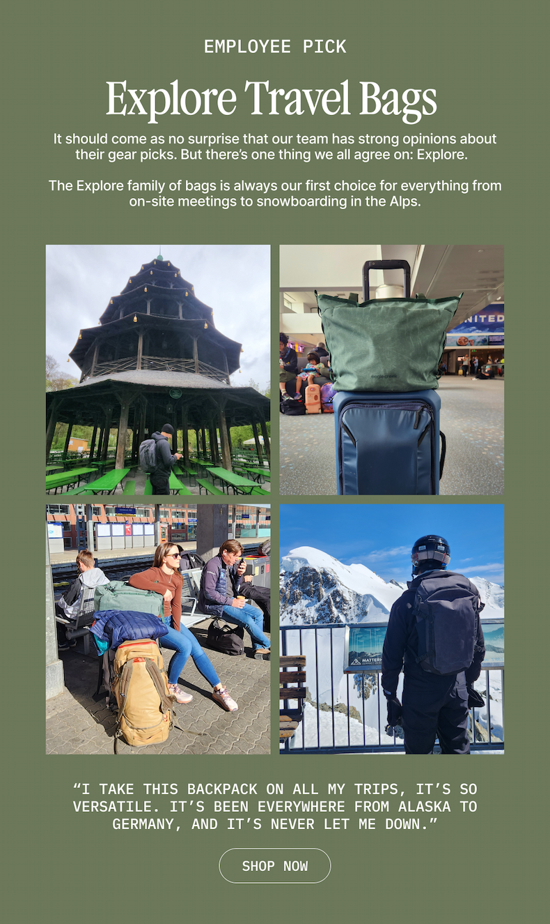 Employee Pick Explore Travel Bags