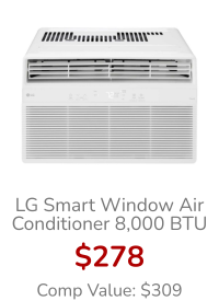 LG Window Air Conditioner 8,000 BTU 115V Smart Wi-Fi Enabled