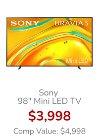 Sony BRAVIA 5 Mini LED TV 98-Inch 4K Smart with Google TV 