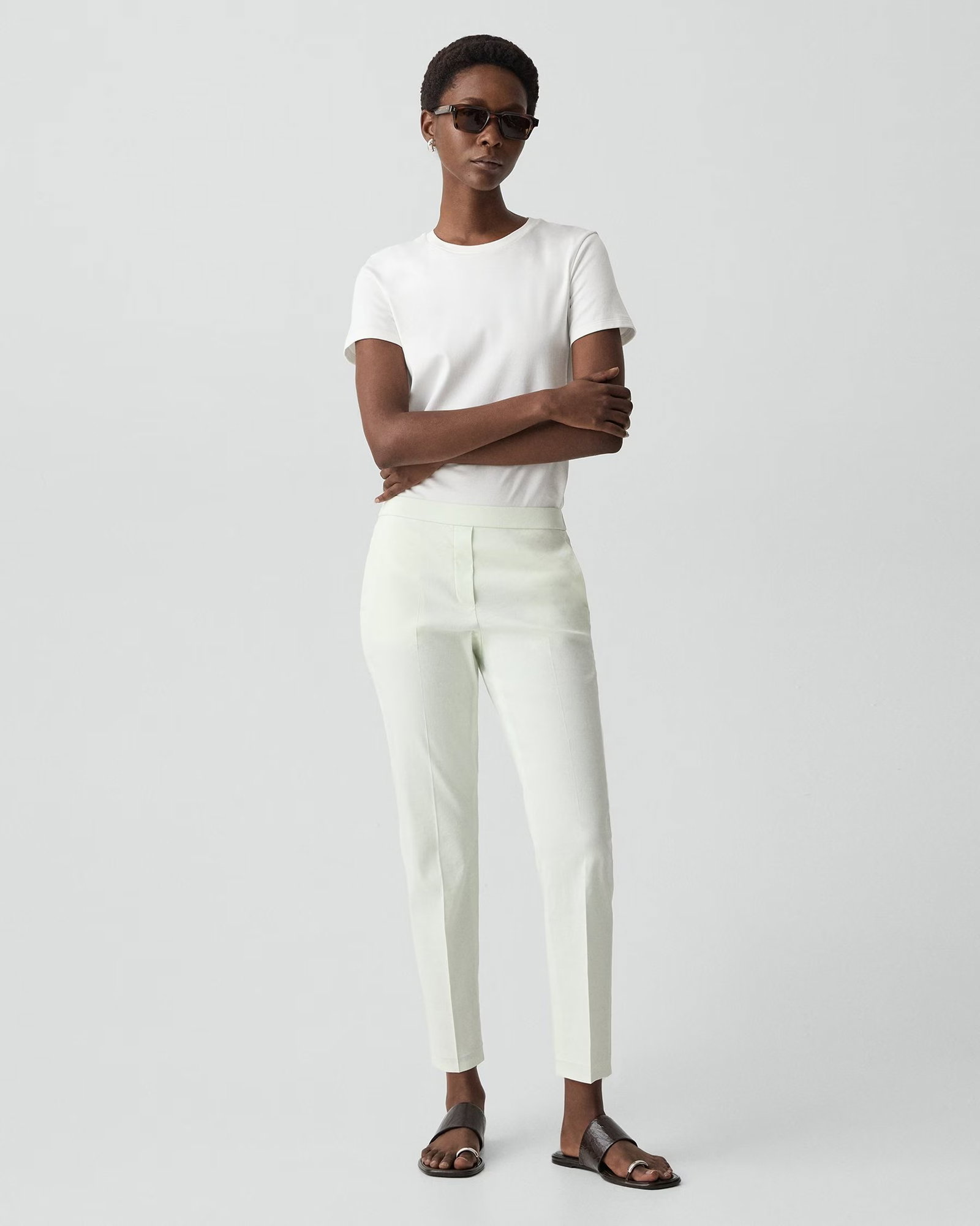Treeca Pull-On Trousers in Good Linen