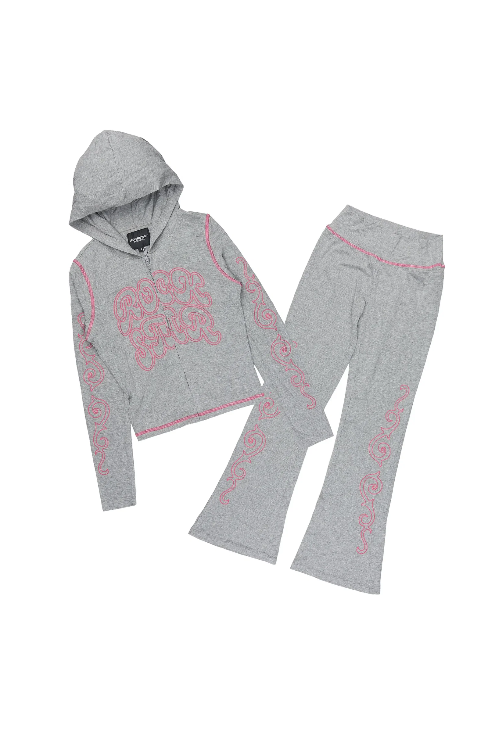Image of Girls Michelle Grey Lounge Track Set