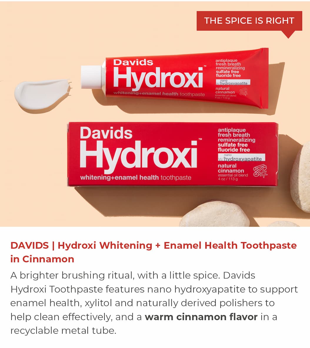 DAVIDS | Hydroxi Whitening + Enamel Health Toothpaste in Cinnamon