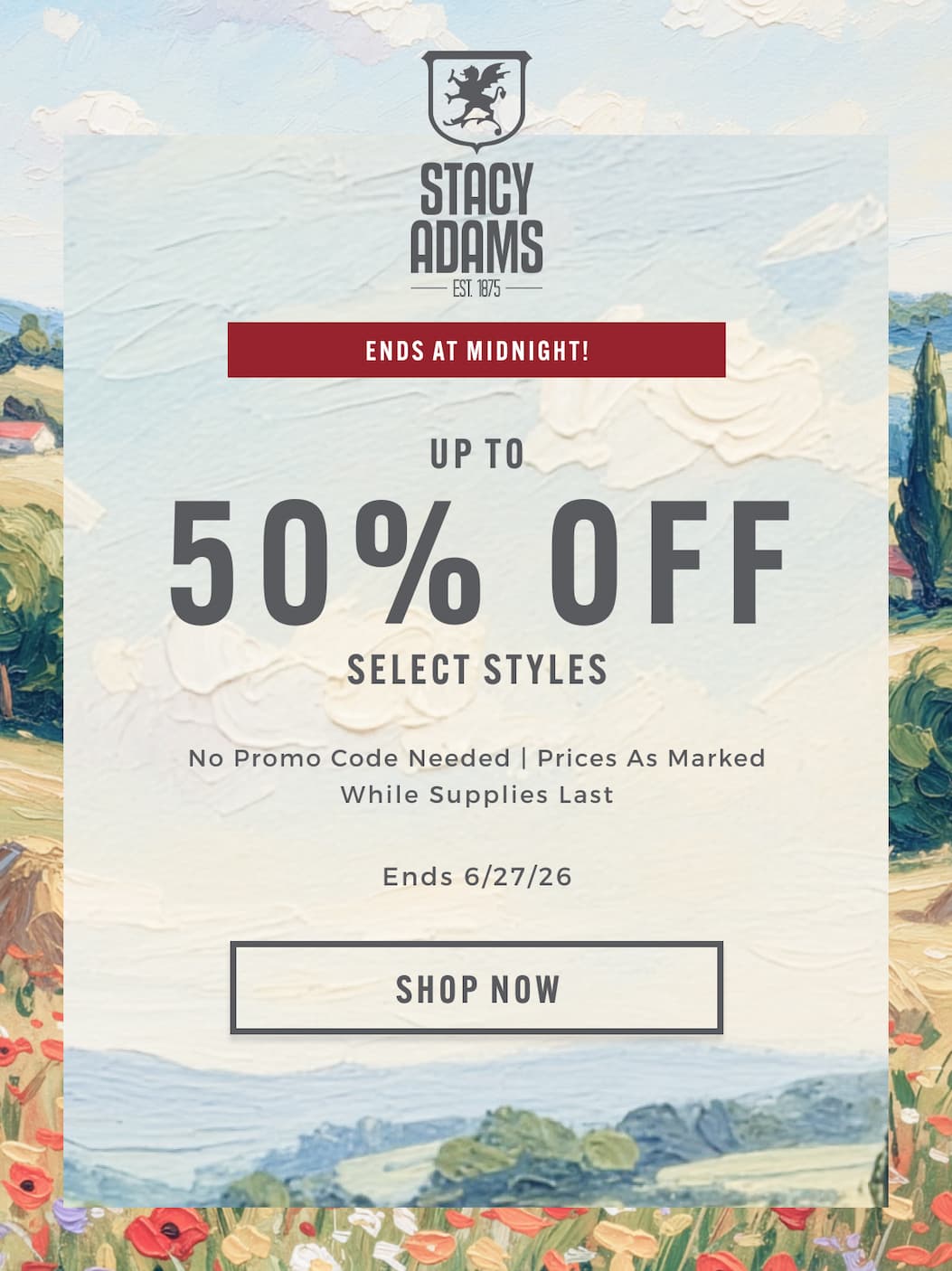 Up to 50% off select styles. No promo code needed. Display images to learn more.