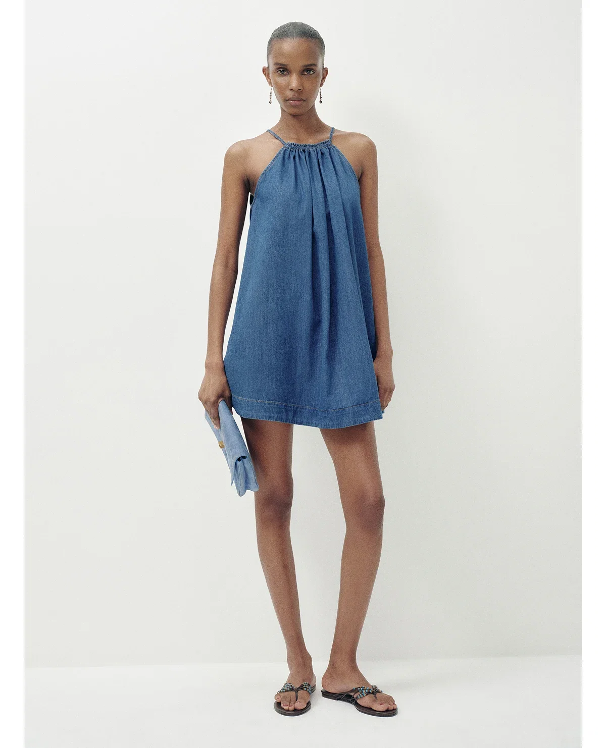 Paisley Denim Mini Dress