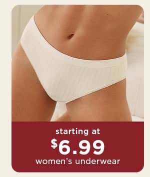 starting at $5.99 women's underwear