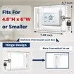 Large Thermostat Lock Box Cover with Key, Clear Thermostat Cover with Lock Compatible With Honeywell Home Thermostat On Wall, 19 x 12 x 6 cm