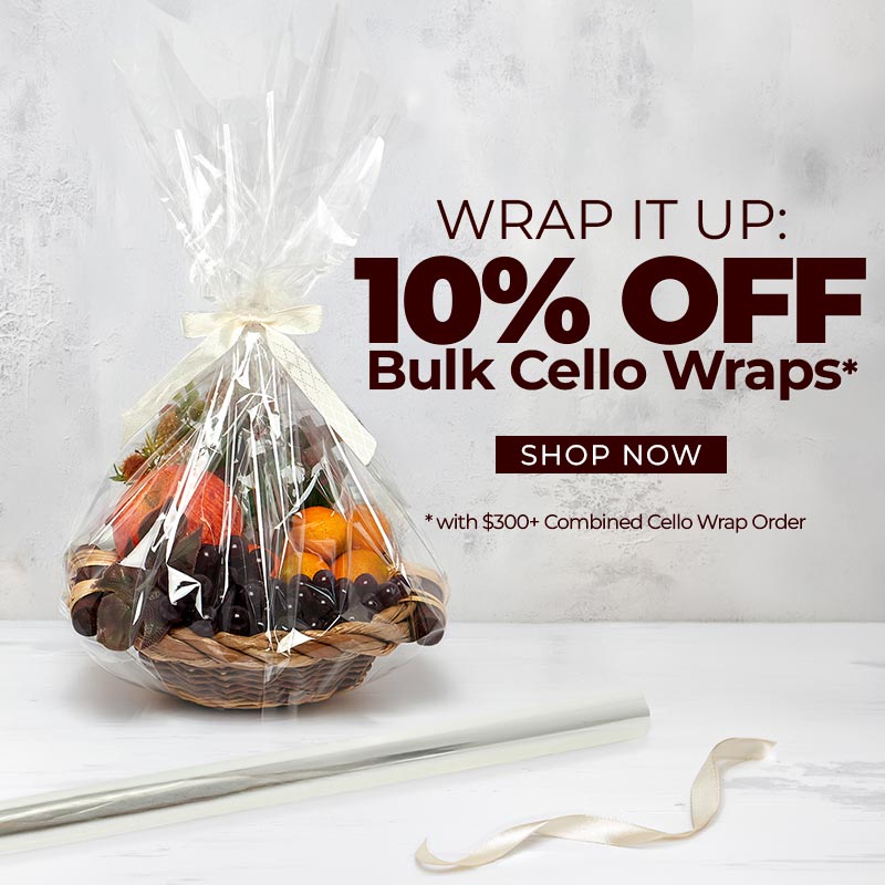 10% Off Cello Wraps with $300+ Orders