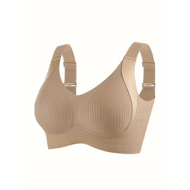 Women's Everyday Wireless Ribbed Sports Bra